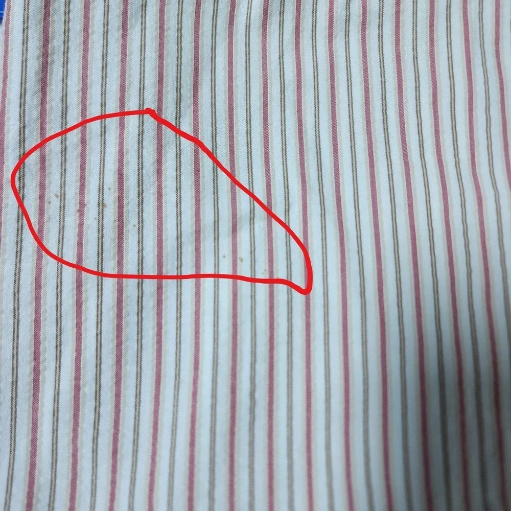 Banana Republic Men Striped Long Sleeve Button Down Shirt Organic Cotton Size L